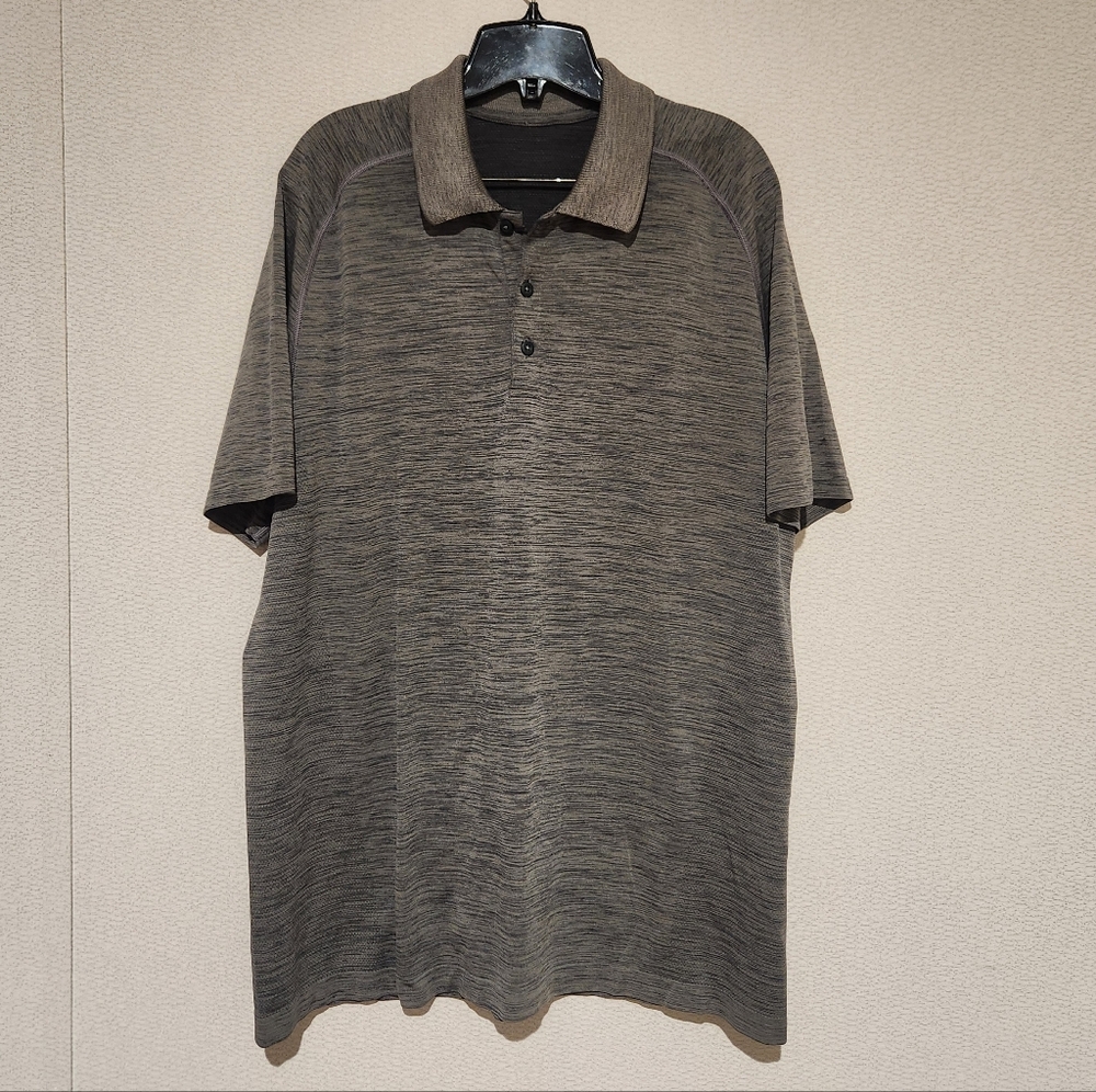 Lululemon Mens Polo Shirt Heathered Gray Xtra Large